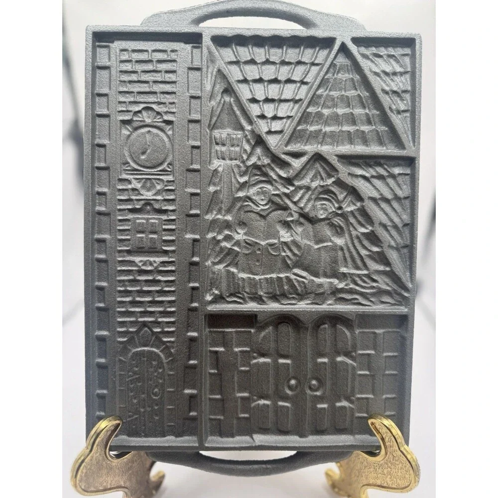 John Wright Gingerbread Accessories Clock Tower Cast Iron Mold Christmas